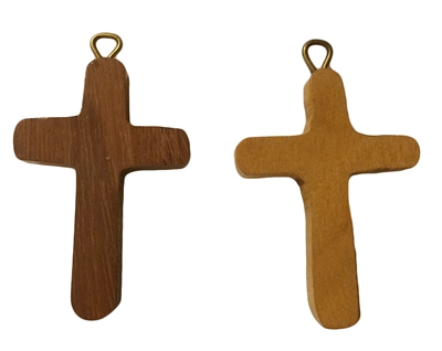 Small Wood Cross Pendant (Style 1), 12 ct Bag