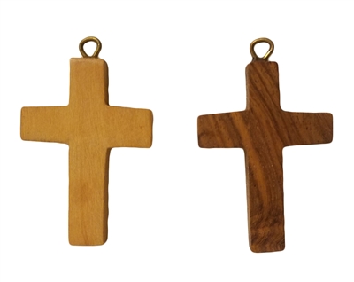 Small Wood Cross Pendant (Style 2), 12 ct Bag