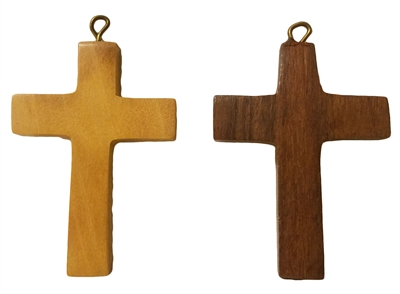 Large Wood Cross Pendant (Style 2), 12 ct Bag