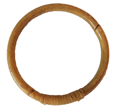 5" Round Natural Wrapped Rattan Ring