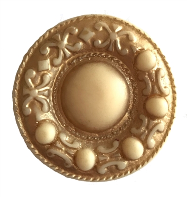 Ivory & Gold Grecian Round Medallion Craft Accent