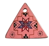 Pink Southwestern Triangle Painted Resin Pendant