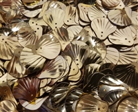 20mm Gold Seashell Sequins (12 pcs)