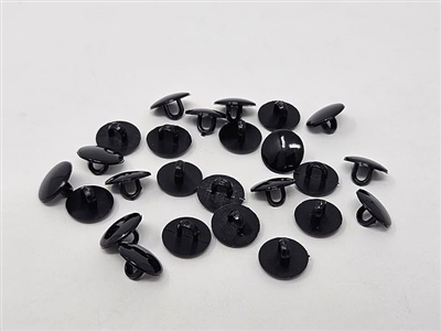 Zim's 10mm round black flat plastic sew-on safety eyes 12 pair amigurumi crochet