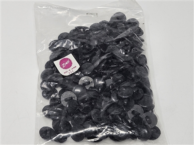 Zim's 12mm round black flat plastic sew-on safety eyes bulk 144 pack amigurumi crochet