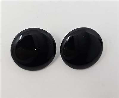 Zim's 18mm round black flat plastic sew-on safety eyes 8 pair amigurumi crochet
