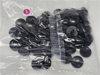 Zim's 18mm round black flat plastic sew-on safety eyes bulk 144 pack amigurumi crochet