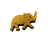 25mm Gold Painted Wood Carved Elephant Shaped Beads, 4 ct. Bag