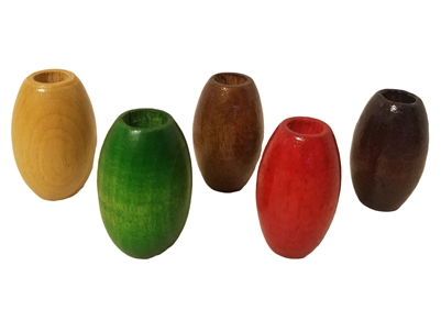 44MM X 28MM Oval Wood Beads 4ct Bag