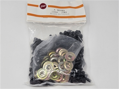 Zim's A-Type Plastic Animal Nose, 12mm (Bulk Pack of 144 pcs)