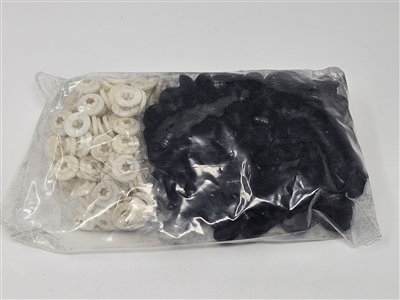 Zim's Oval Animal Nose, Black Flocked Fuzzy, 17mm (Bulk Pack of 144 pcs)