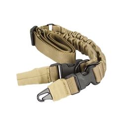 27096  Two or One Point Heavy Duty Bungee Rifle Sling  <font color='green'>Green</font> ,or <font color='tan'>Tan</font>