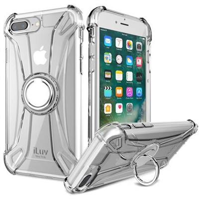 iLuv AI8PCRING Anti-Shock Flexible Clear Case for iPhone 7 Plus/8 Plus