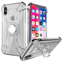iLuv AIXPCRING Crystal Ring Advanced Anti-shock Flexible Clear Case for iPhone Xs Max