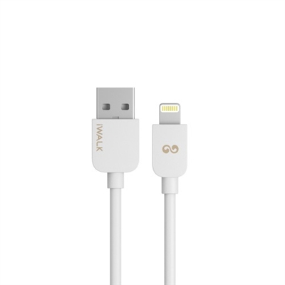 iWalk CST003I-WHT Lightning Charge-Sync Cable 3 Feet Long