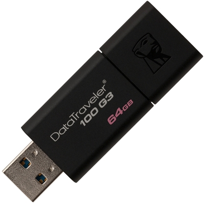 Kingston DT100G3/64GB DataTraveler 100 G3 64GB USB 3.0 Flash Drive