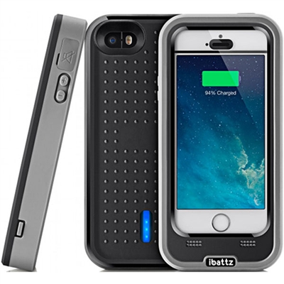 Ibattz IB-AP5-BLK-VS Mojo Refuel Alpha Battery Case For iPhone 5/5S/SE