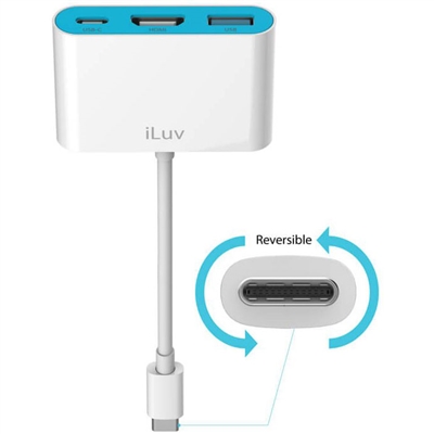 iLuv ICB713WH USB-C Digital AV Multiport Adapter