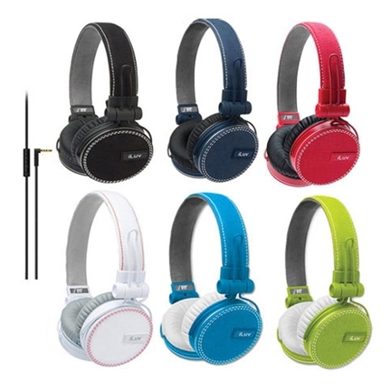 iLuv IHP635 Ref Fashionable Deep Bass Headphones w Canvas Fabric