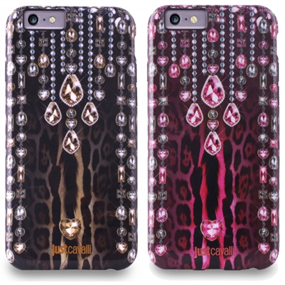 Puro Just Cavalli Antishock Leopard Crystal Cover for iPhone 6/6S