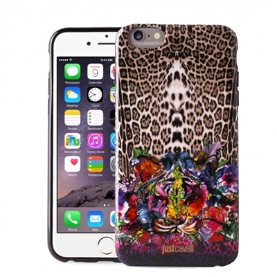Puro Just Cavalli Antishock Cover for iPhone 6 Leo Tiger Garden Black