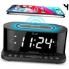 ILuv Morning Call 5 Qi 1.2" Jumbo White LED Alarm Clock