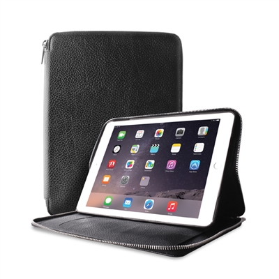 Puro Business Real Leather Case for iPad 6 W/Detachable Magnetic Cover Grey