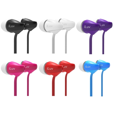 iLuv Peppermint Tangle-Free In-Ear Stereo Earphones