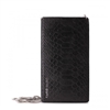 Puro Glam Uni Pouch Silver Chain Ecoleather Black Cover W/2 Card Slot