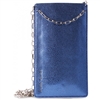 Puro Glam Universal Pouch W/Chain Ecoleather 2 Card Slot Blue XL