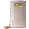 Puro Glam Uni Pouch W/Gold Chain Ecoleather 2 Card Slot Pearl XXL