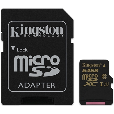 Kingston SDCA10/64GB 64GB microSDHC Class 10 Card