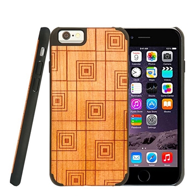 LAX Gadgets Natural Wood Case (Squares) for iPhone 6