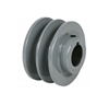 2AK-22 3/4" Bore Solid Sheave Pulley with 2.2" OD , Hex set screws 2 grooves  for V-belts size 4L, 3L  2AK  (OD 2.2"- ID 3/4")