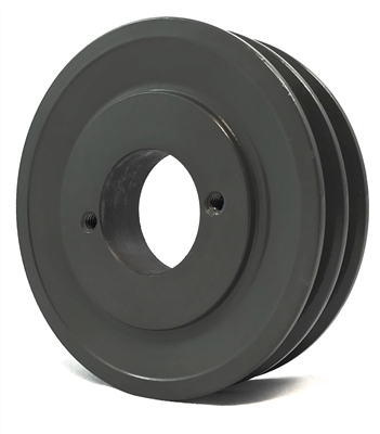 2AK49H Bushed Solid Sheave Pulley with 4.9" OD Double Groove Pulley 2AK49H  for V-belts size 4L, A, AX,  2AK49H OD 4.9"