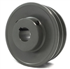 2BK45 1" Cast Iron Sheave Pulley for Dual Belt V-belt  size 5L, B  OD : 4.5" Double Grooves Pulley ID: 1"