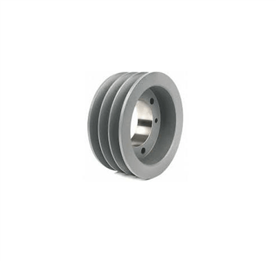 3BK65H Cast Iron Bushed Sheave Pulley for V-Belt  size 5L, B, BX  OD : 6.5" 3 Grooves Pulley 3BK65H