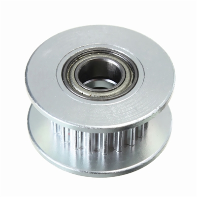 20T 3mm Bore 6mm GT2 Belt Smooth Idler Pulley Aluminum W/Bearing for 3D Printerâ€‹