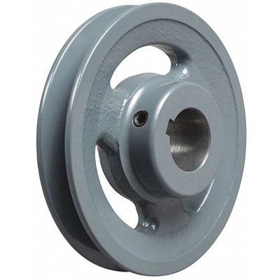 AK61 1" Bore Cast Iron Pulley for V-belt  size 3L, 4L OD 6" One Groove