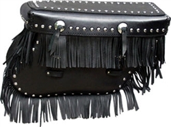 Big Bertha Saddle Bags with Studs, Conchos, and Fringe
