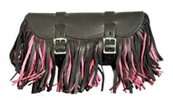 Large Multi Color, Fringe Leather Tool Bag