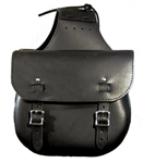 Standard Black Leather Saddle Bags