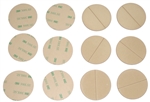 100 disks of 8" diameter cut from 3M 9474LE double-sided adhesive