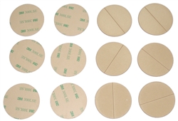 100 disks of 8" diameter cut from 3M 9474LE double-sided adhesive