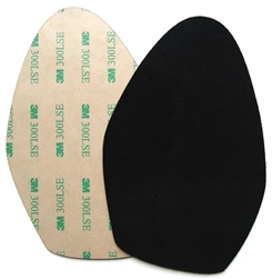 Suede soles with super-strong adhesive backing