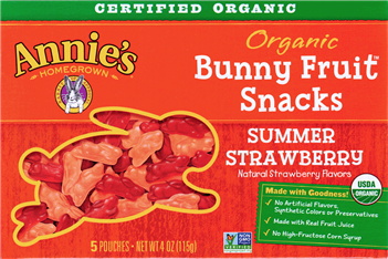 Annie's - Organic Bunny Fruit Snacks - Summer Strawberry
