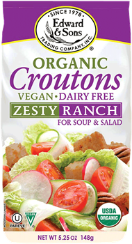 Edward and Son's - Organic Vegan Croutons - Zesty Ranch