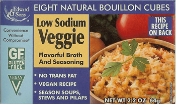 Edward & Sons - Veggie Low Sodium Bouillon Cubes