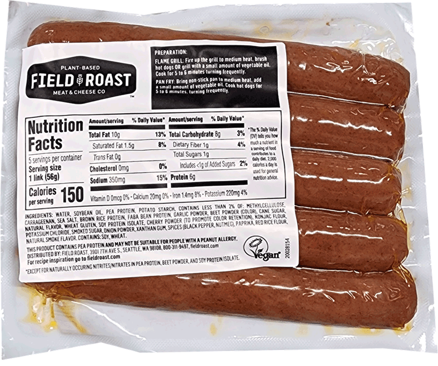 Vegan corn outlet dogs field roast