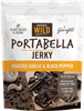 Savory Wild - Portabella Jerky - Roasted Garlic & Black Pepper - Individual 2 oz. Bag